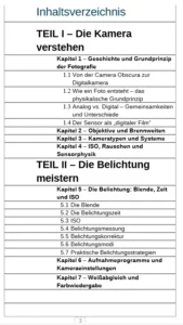 Buchinhalt Seite 1